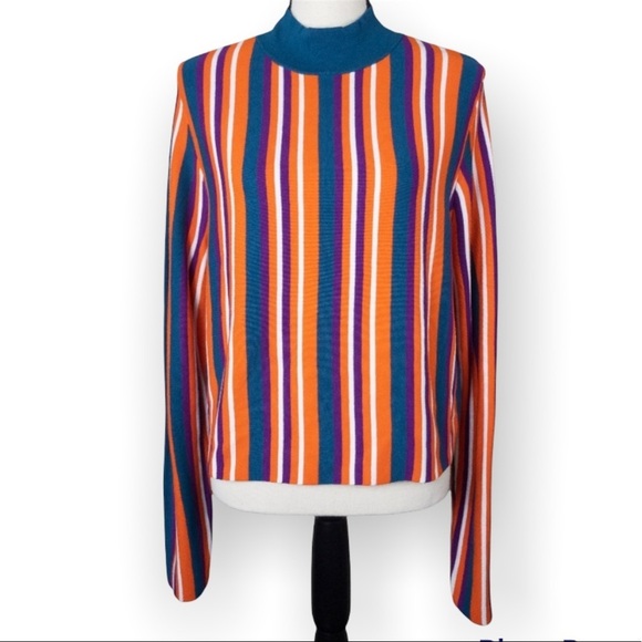 NWT Victor Glemaud x Target Multicolor Vertical Stripes Knit Sweater Top Sz 4X - Picture 2 of 10